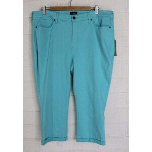 NWT NYDJ 18P Lift x Tuck Aqua Ocean Drive Color Chloe Capri Pants
